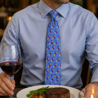 Bladder Cancer Awareness Merigold Ribbon Blue Tie