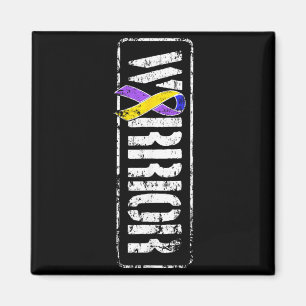 Bladder Cancer Awareness - Military Warrior Ribbon Magnet