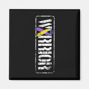 Bladder Cancer Awareness - Military Warrior Ribbon Magnet