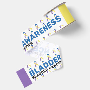 Bladder Cancer Awareness Pattern Ribbon Grosgrain Ribbon