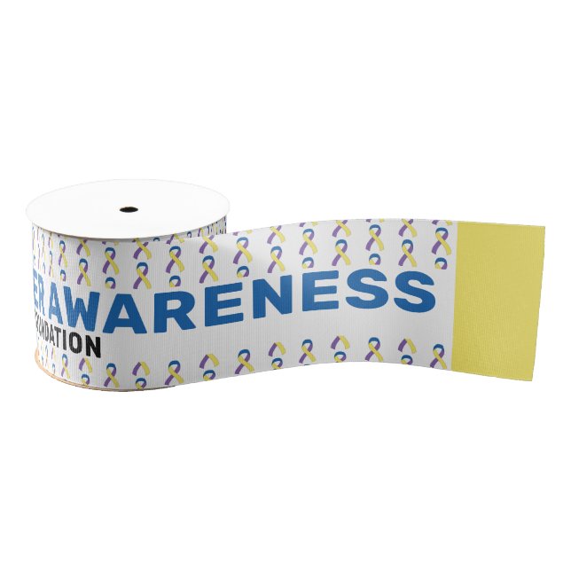 Bladder Cancer Awareness Pattern Ribbon Grosgrain Ribbon (Spool)