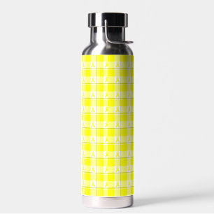Bladder Cancer Awareness Plaid Water Bottle
