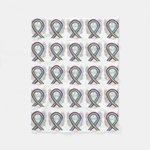 Bladder Cancer Awareness Ribbon Angel Blankets