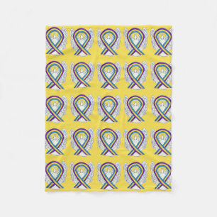 Bladder Cancer Awareness Ribbon Angel Blankets