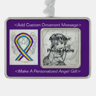 Bladder Cancer Awareness Ribbon Angel Ornament