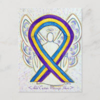 Bladder Cancer Awareness Ribbon Angel Postcard