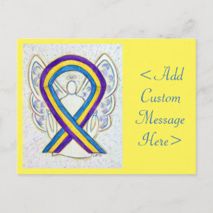 Bladder Cancer Awareness Ribbon Angel Postcard