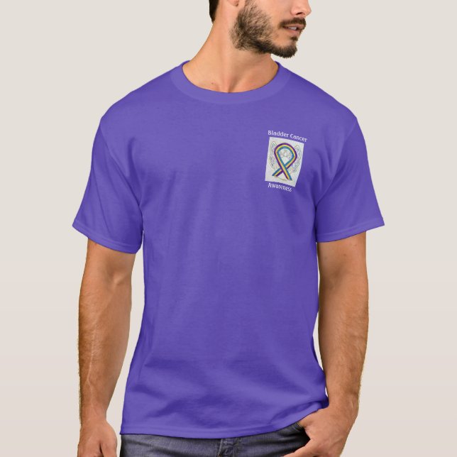 Bladder Cancer Awareness Ribbon Custom Angel Tee (Front)