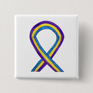 Bladder Cancer Awareness Ribbon Custom Pin Buttons