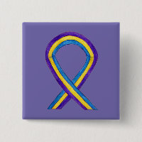 Bladder Cancer Awareness Ribbon Custom Pin Buttons