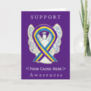 Bladder Cancer Awareness Ribbon Customised Card