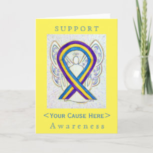 Bladder Cancer Awareness Ribbon Customised Card