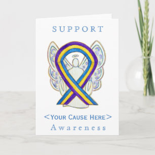 Bladder Cancer Awareness Ribbon Customised Card