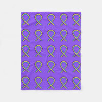 Bladder Cancer Awareness Ribbon Fleece Blanket