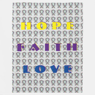 Bladder Cancer Awareness Ribbon Fleece Blanket