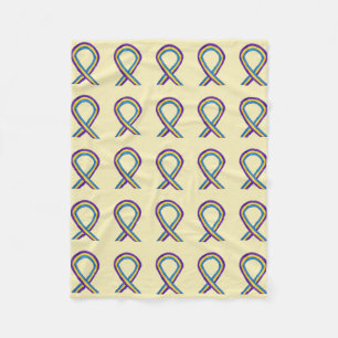 Bladder Cancer Awareness Ribbon Fleece Blankets