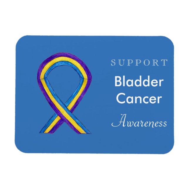 Bladder Cancer Awareness Ribbon Gift Magnet (Horizontal)