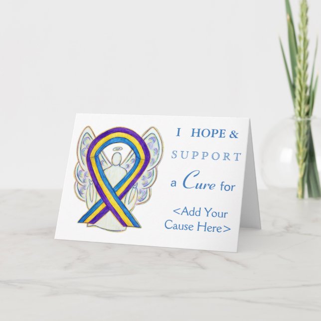 Bladder Cancer Awareness Ribbon Greeting Card (Front)