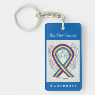 Bladder Cancer Awareness Ribbon Keychain