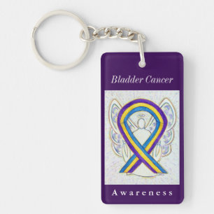 Bladder Cancer Awareness Ribbon Keychain