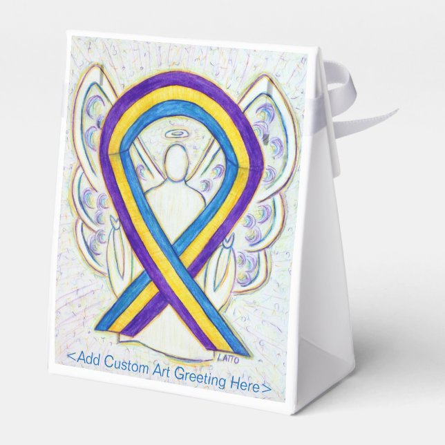 Bladder Cancer Awareness Ribbon Party Favour Boxes (Back Side)
