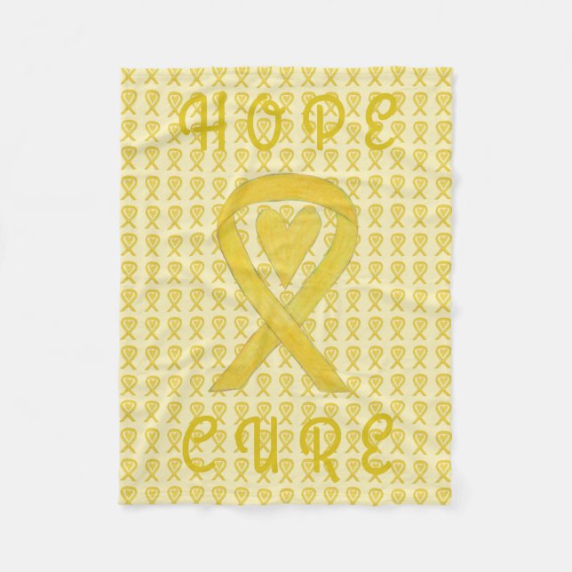 Bladder Cancer Awareness Ribbon Soft Chemo Blanket (Front)