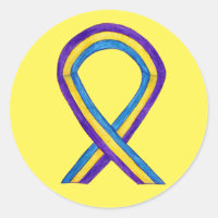 Bladder Cancer Awareness Ribbon Sticker Decals