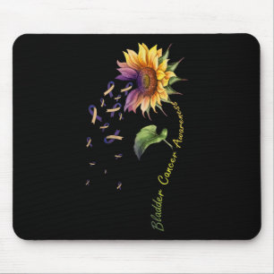 Bladder Cancer Awareness Sunflower Shirt Mouse Mat