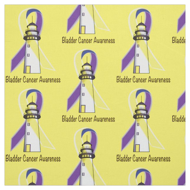 Bladder Cancer Lighthouse of Hope Fabric (Swatch)