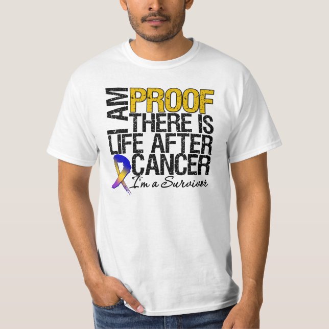 Bladder Cancer Proof There is Life After Cancer T-Shirt (Front)