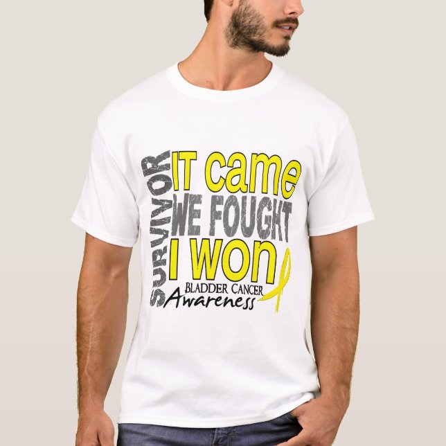 Bladder Cancer Survivor It Came We Fought I Won T-Shirt (Front)