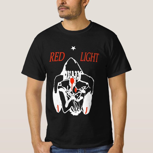 "  Bladee Drain Gang Red Light Character" T-Shirt (Front)