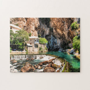 Blagaj Tekija Dervish Bosnia Herzegovina stylised Jigsaw Puzzle