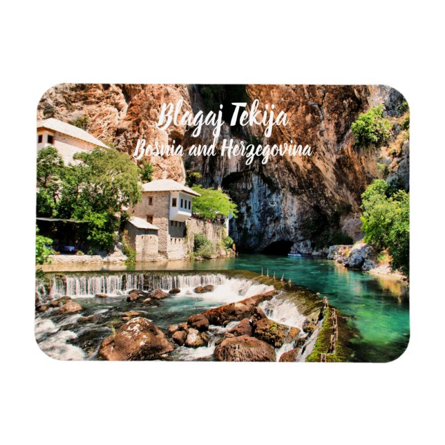 Blagaj Tekija Dervish Bosnia Herzegovina stylised Magnet (Horizontal)