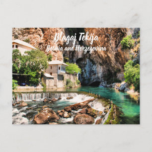 Blagaj Tekija Dervish Bosnia Herzegovina stylised Postcard