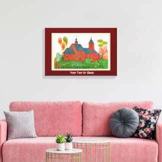 Blagoveshchenskoye Wood Russian Church Canvas Print