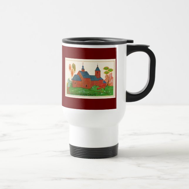 Blagoveshchenskoye Wood Russian Church Travel Mug (Right)
