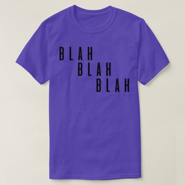 blah blah blah 1 T-Shirt (Design Front)