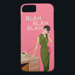 Blah Blah Blah iPhone 8/7 Case<br><div class="desc">Blah Blah Blah,  lovely vintage lady on phone being bored.</div>