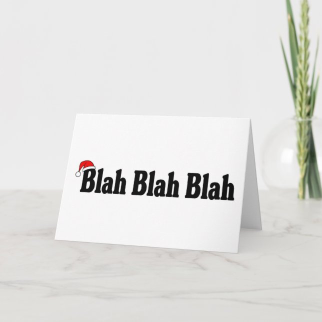 Blah Blah Blah Christmas Holiday Card (Front)