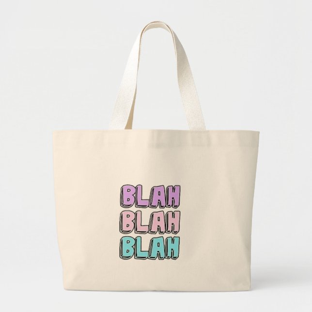 BLAH BLAH BLAH DSESIGN  LARGE TOTE BAG (Front)