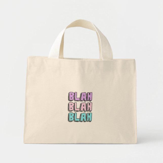 BLAH BLAH BLAH DSESIGN  MINI TOTE BAG (Front)