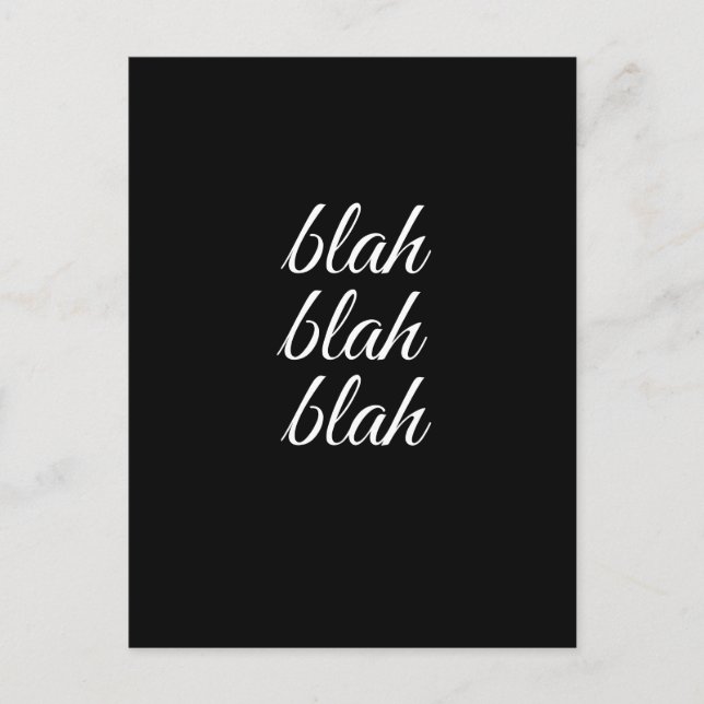 blah blah blah - holiday postcard (Front)
