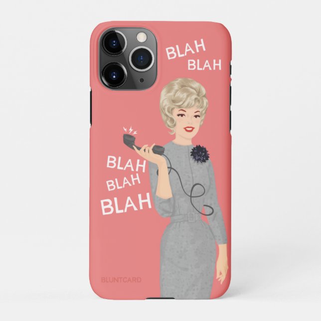 Blah, blah, blah iPhone case (Back)
