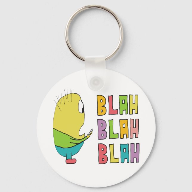 Blah Blah Blah Key Ring (Front)