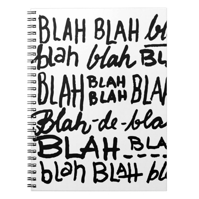 Blah Blah Blah Notebook (Front)