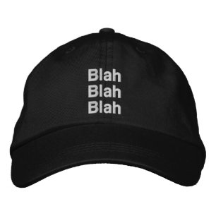 Blah, Blah, Blah Personalised Adjustable Hat