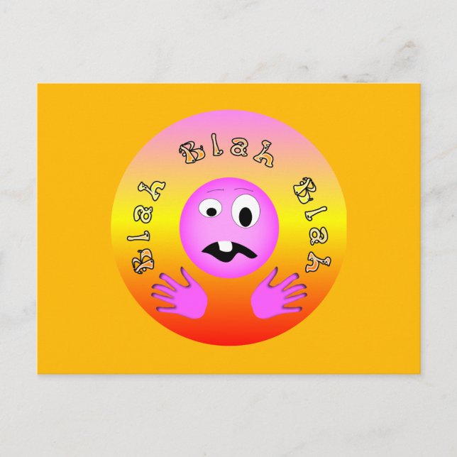 Blah Blah Blah Postcard (Front)