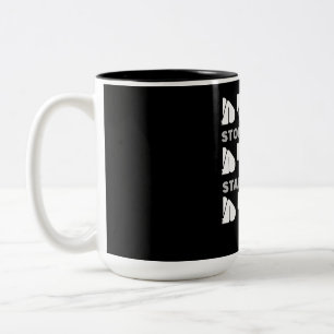 Blah Blah Blah Stop Talking Start Acting Cheeky Two-Tone Coffee Mug