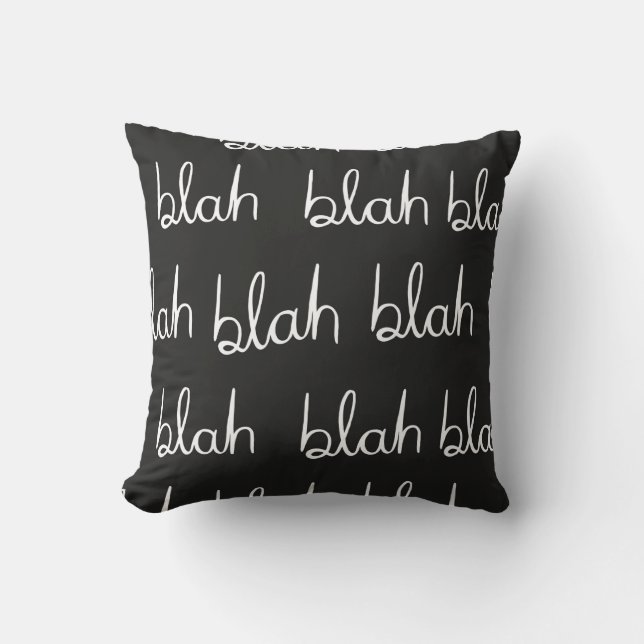Blah blah seamless pattern.  cushion (Front)